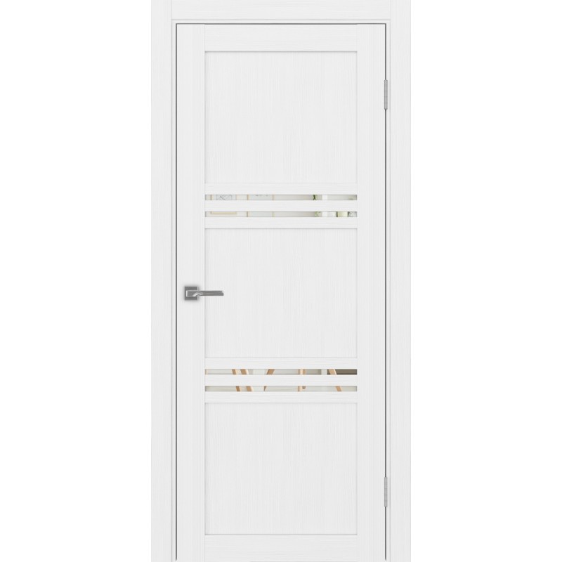 Межкомнатная дверь Турин 553.12, цвет белый лёд, заполнение Зеркало/Зеркало, размер 200*80 см.