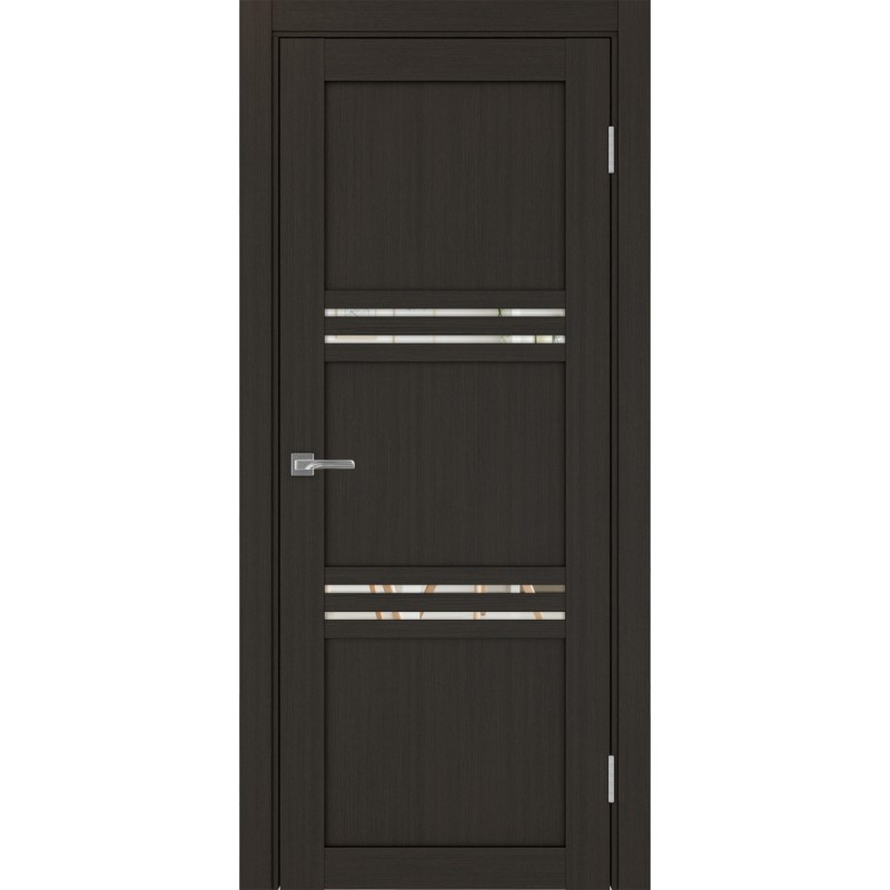 Межкомнатная дверь Турин 553.12, цвет Венге FL стекло Зеркало/Зеркало, размер 80*200 см.