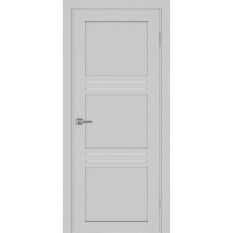 Межкомнатная дверь Турин 553.12, цвет Пепельный стекло LACбелый, размер 80*200 см.