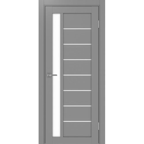 Турин 554.21, цвет Серый стекло LACбелый, размер 80*200 см.