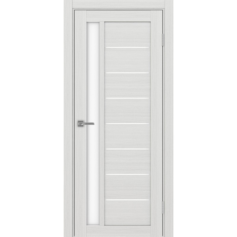 Межкомнатная дверь Турин 554.21, цвет ясень серебристый, заполнение LACбелый, размер 200*80 см.