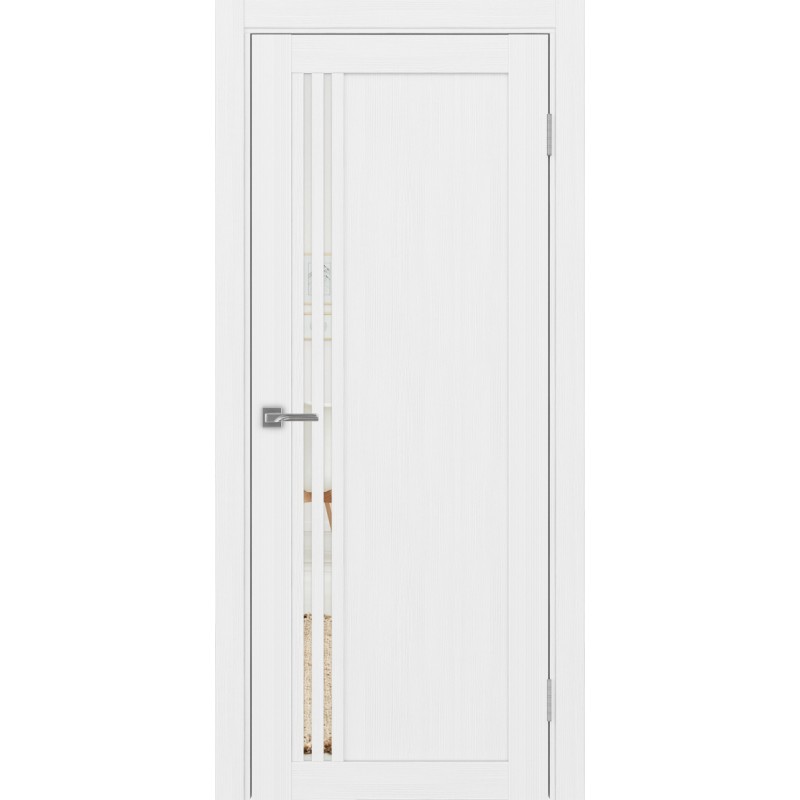 Межкомнатная дверь Турин 555.21, цвет белый лёд, заполнение Зеркало/Зеркало, размер 200*80 см.