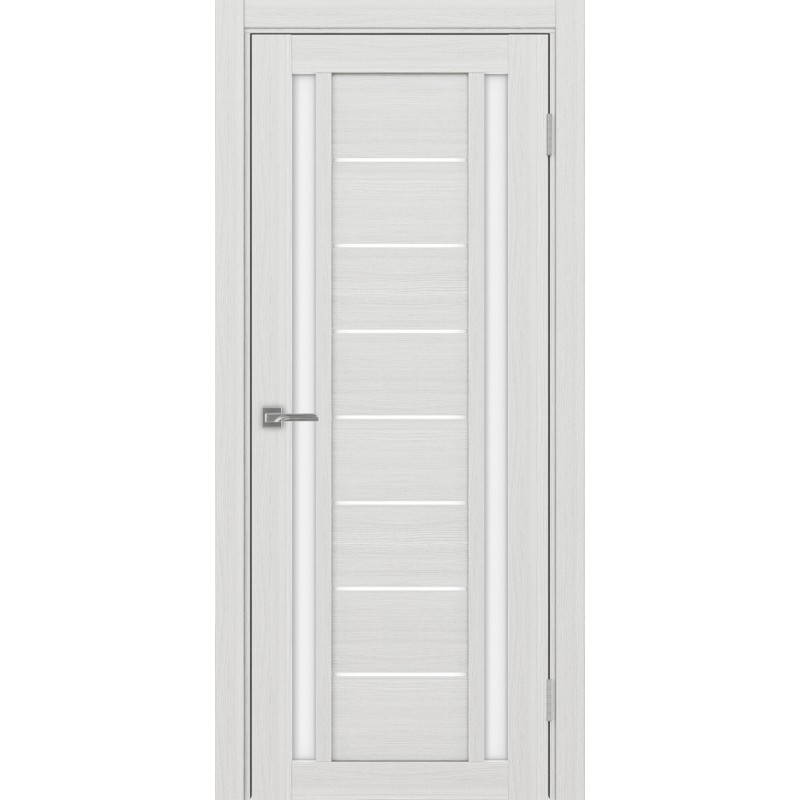 Межкомнатная дверь Турин 558.212, цвет ясень серебристый, заполнение LACбелый, размер 200*80 см.