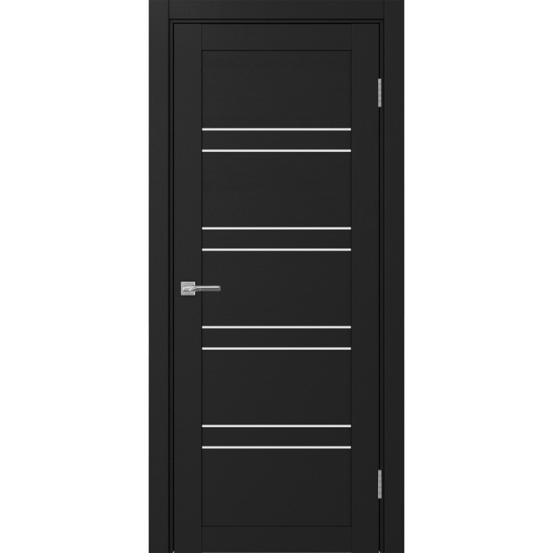 Межкомнатная дверь Турин 560.12, цвет Антрацит стекло LACбелый, размер 80*200 см.