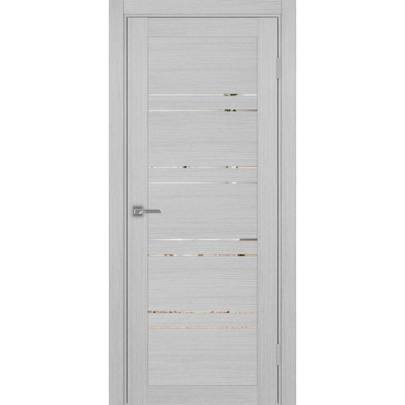 Межкомнатная дверь Турин 560.12, цвет дуб серый FL, заполнение Зеркало, размер 200*80 см.