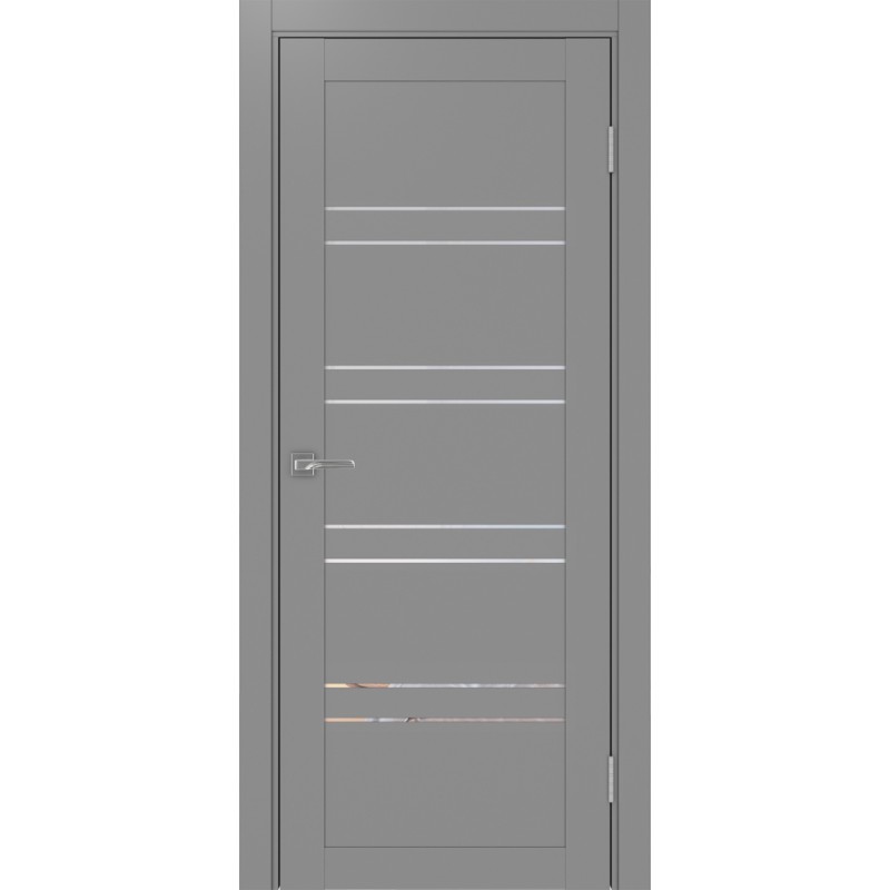 Межкомнатная дверь Турин 560.12, цвет серый, заполнение Прозрачное, размер 200*80 см.