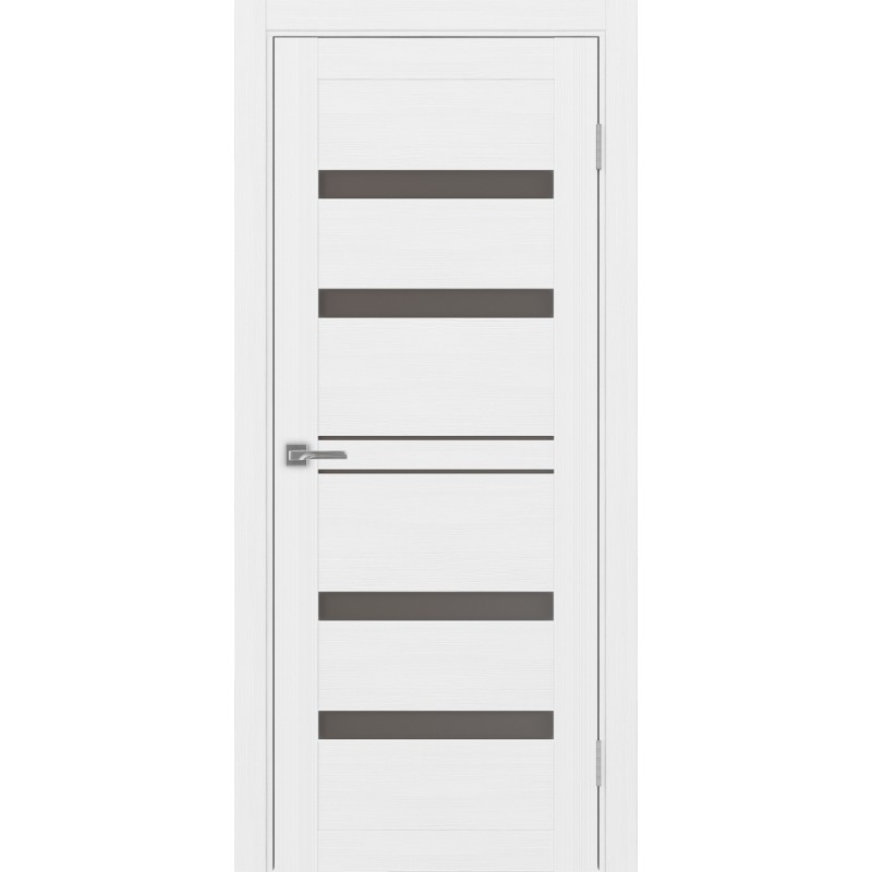 Межкомнатная дверь Турин 561.12, цвет белый лёд, заполнение Бронза матовое, размер 200*80 см.