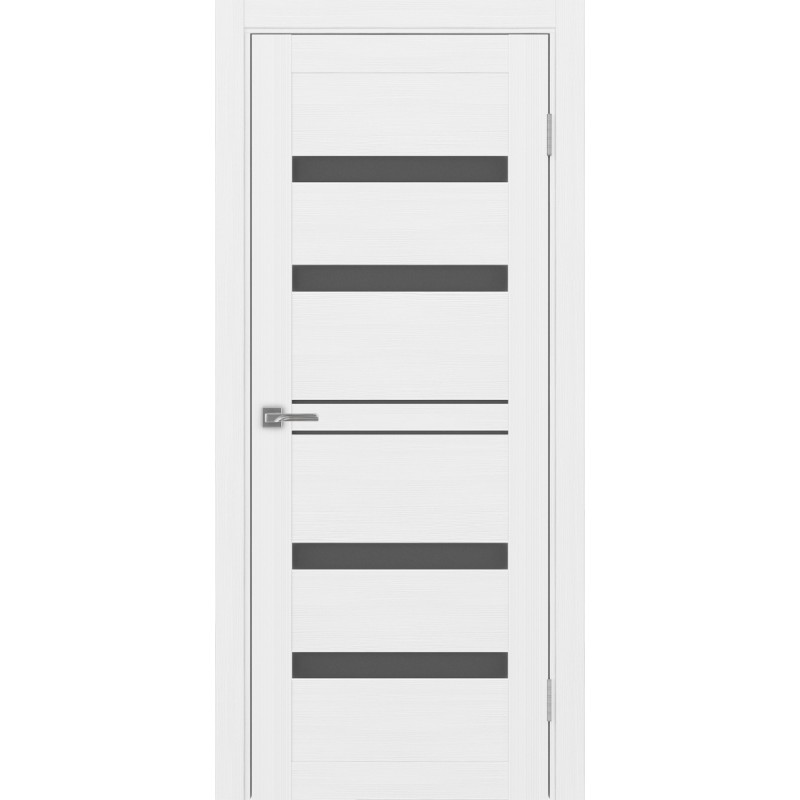 Межкомнатная дверь Турин 561.12, цвет белый лёд, заполнение Графит матовое, размер 200*80 см.