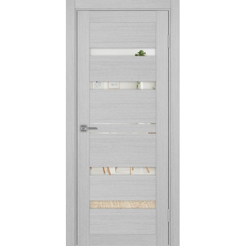 Турин 561.12, цвет дуб серый FL, заполнение Зеркало, размер 200*80 см.