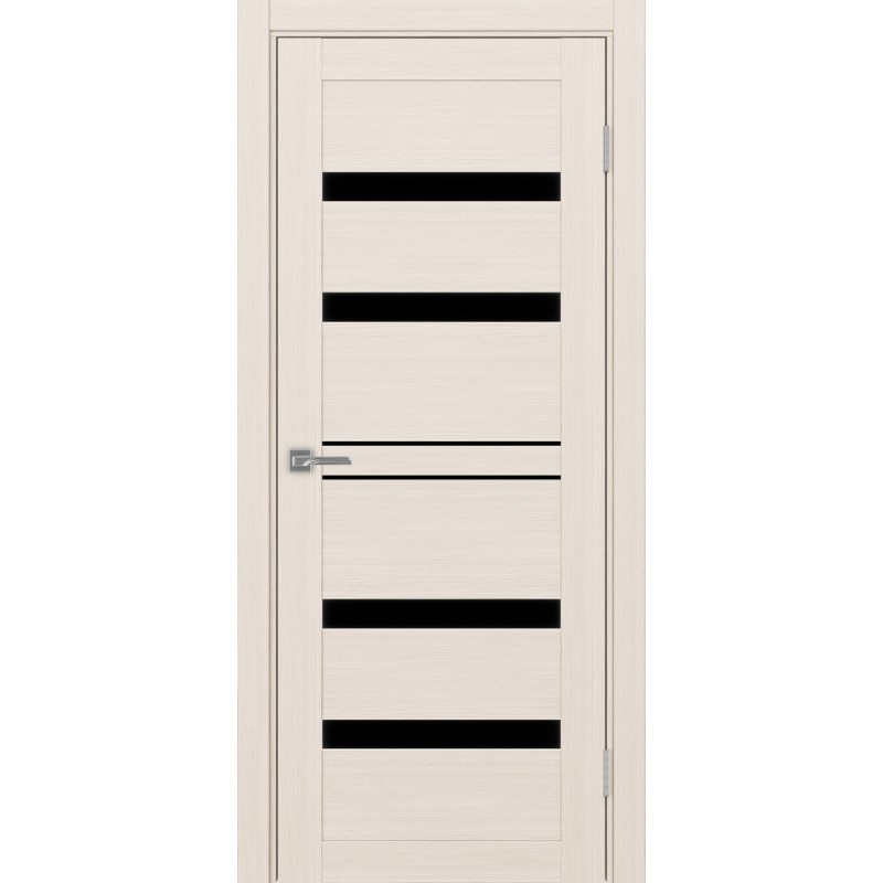 Межкомнатная дверь Турин 561.12, цвет ясень перламутровый, заполнение LACчерный, размер 200*80 см.