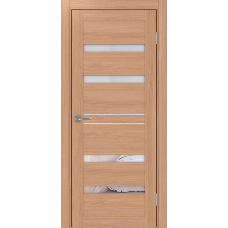 Межкомнатная дверь Турин 561.12, цвет ясень тёмный, заполнение Прозрачное, размер 200*80 см.