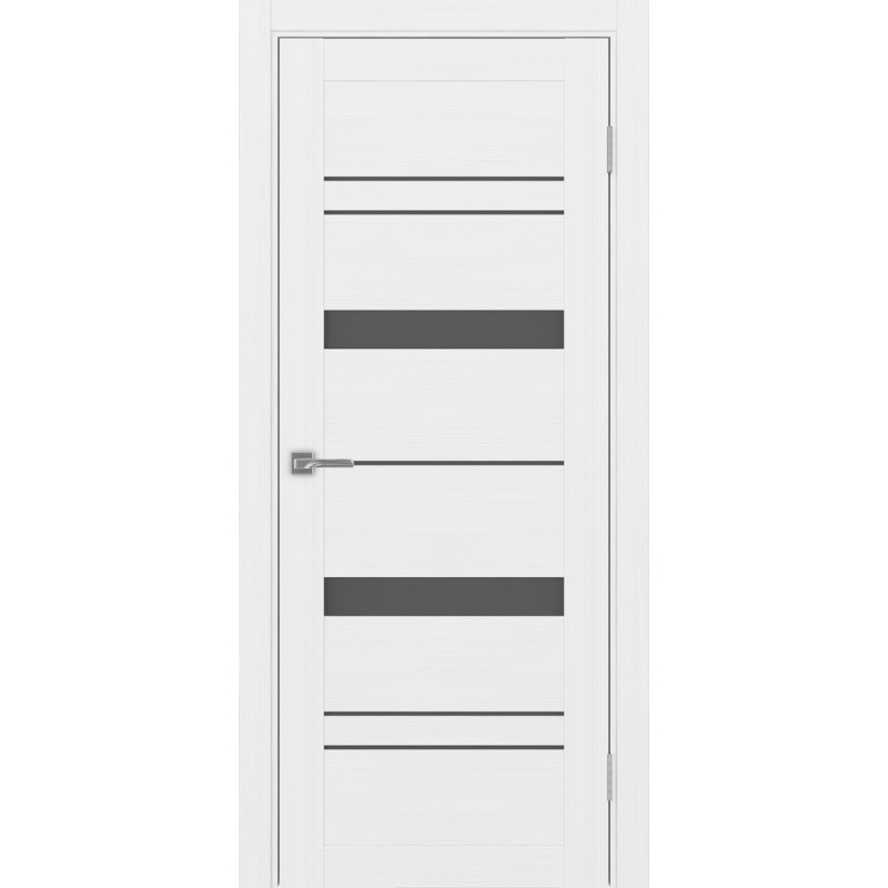 Межкомнатная дверь Турин 562.12, цвет белый лёд, заполнение Графит матовое, размер 200*80 см.