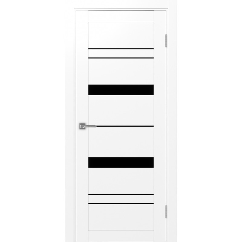 Межкомнатная дверь Турин 562.12, цвет белый снежный, заполнение LACчерный, размер 200*80 см.