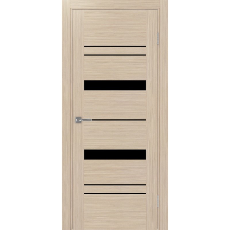 Межкомнатная дверь Турин 562.12, цвет дуб беленый FL, заполнение LACчерный, размер 200*80 см.