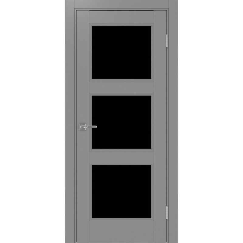Межкомнатная дверь Турин Neo 530.222, цвет серый, заполнение LACчерный, размер 200*80 см.
