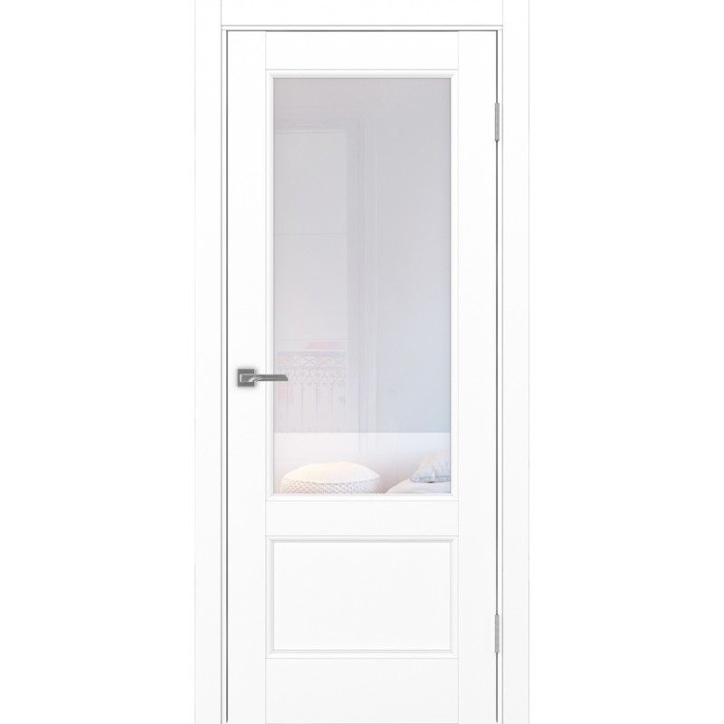 Межкомнатная дверь Турин Neo 540ПФ.21, цвет белый снежный, заполнение Прозрачное, размер 200*80 см.