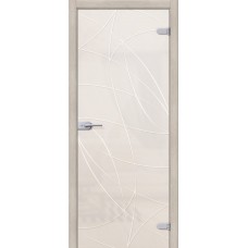 Стеклянная дверь Межкомнатная стеклянная дверь Аврора Белое Сатинато