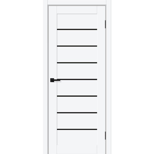 Браво-22 цвет White Silk, стекло Black Shine, покрытие ПЭТ, размер 200*80 см.