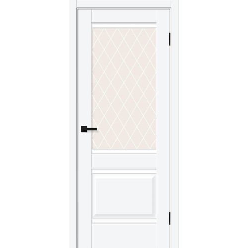 Прима-3 цвет White Silk, стекло White Сrystal, покрытие ПЭТ, размер 200*80 см.