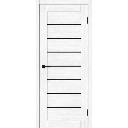 Браво-22 цвет Snow Melinga, стекло Black Shine, покрытие Эко-шпон, размер 200*80 см.