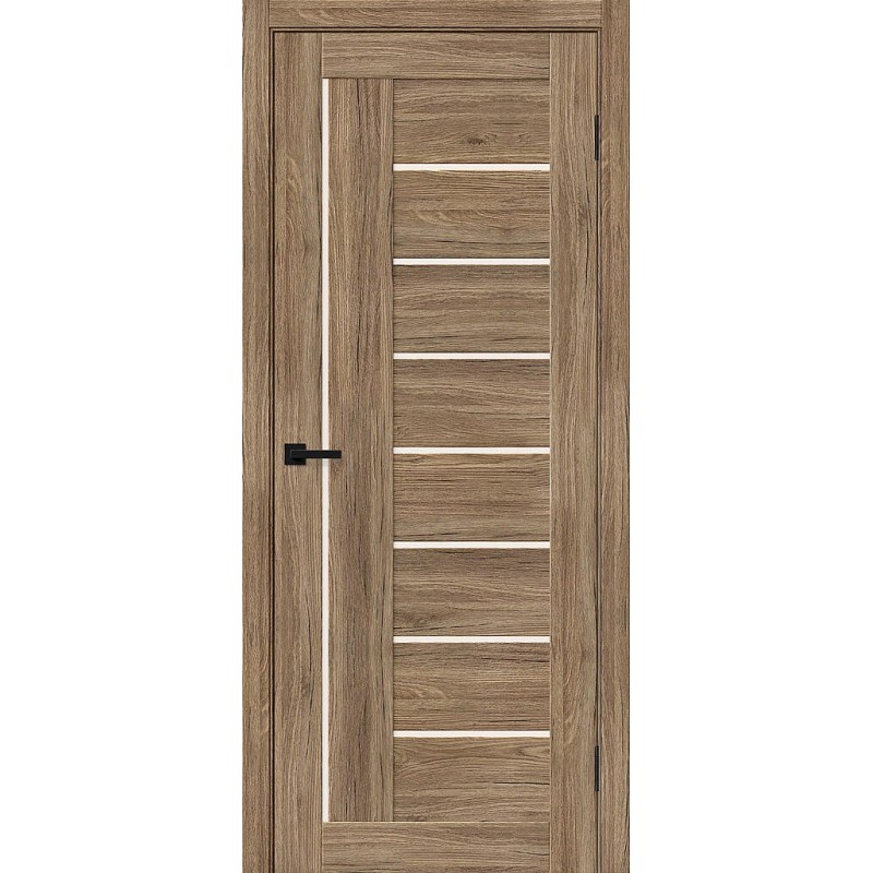 Межкомнатная дверь Браво-29 цвет Original Oak, стекло Magic Fog, покрытие Эко-шпон, размер 200*80 см.