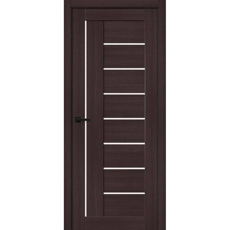 Межкомнатная дверь Браво-29 цвет Wenge Melinga, стекло Magic Fog, покрытие Эко-шпон, размер 200*80 см.