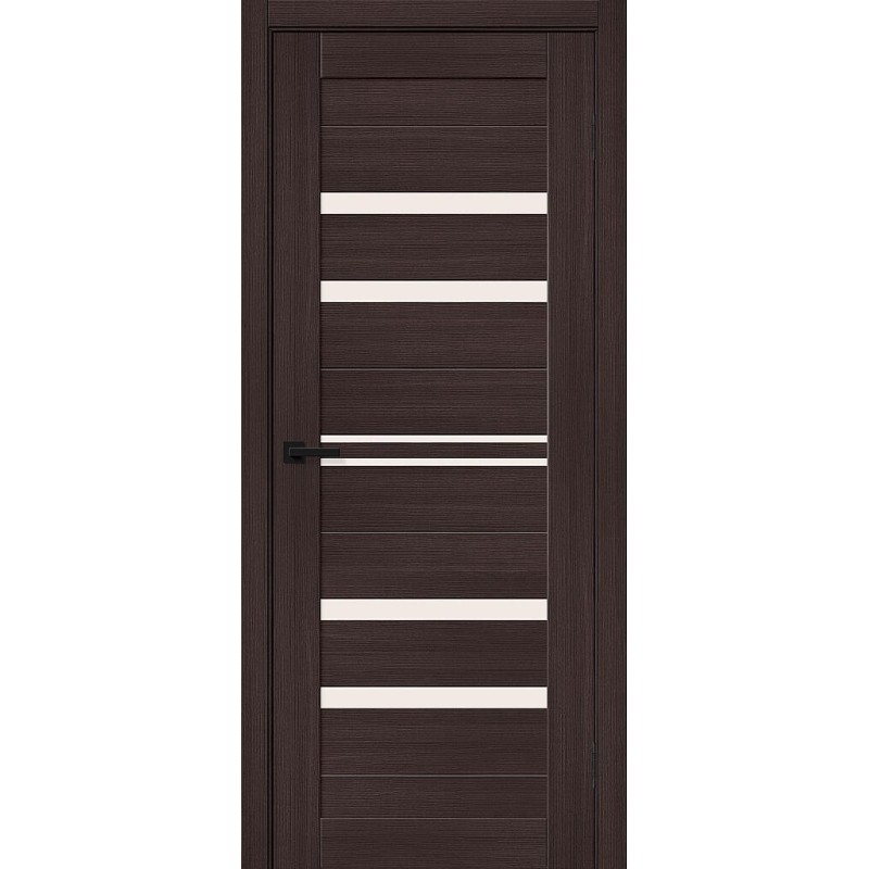 Межкомнатная дверь Браво-30 цвет Wenge Melinga, стекло Magic Fog, покрытие Эко-шпон, размер 200*80 см.
