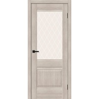 Прима-3 цвет Cappuccino Melinga, стекло White Сrystal, покрытие Эко-шпон, размер 200*80 см.