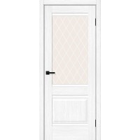 Прима-3 цвет Snow Melinga, стекло White Сrystal, покрытие Эко-шпон, размер 200*80 см.