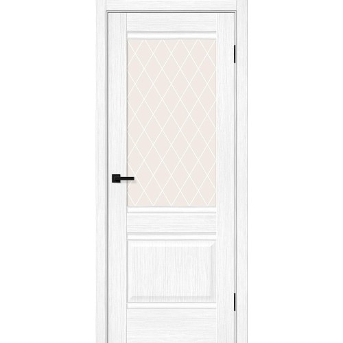 Прима-3 цвет Snow Melinga, стекло White Сrystal, покрытие Эко-шпон, размер 200*80 см.