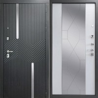 Астория зеркало Софт черный/Светло-серый (гладкий матовый) 205*86 правая