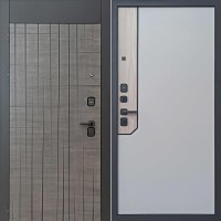 Интел Дуб мадейра/Светло-серый (гладкий матовый) 205*86 левая