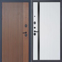 Юта Дуб темный/Белый (гладкий матовый) 205*86 левая