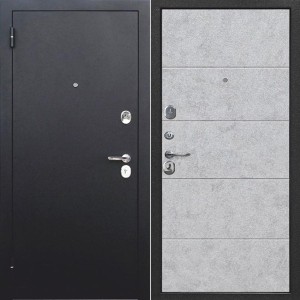 Металлическая Гарда 7,5 см Букле Черный / Бетон снежный 205*86 левая