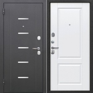 Металлическая Гарда 7,5 см. Серебро / Велюр белый Софт 205*86 левая