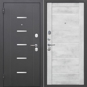 Металлическая Гарда 7,5 см. Серебро / Царга Бетон снежный 205*86 левая