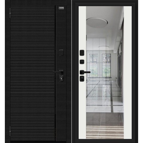 Металлическая Лайнер-3 Black Carbon/Off-white 205*86 левая