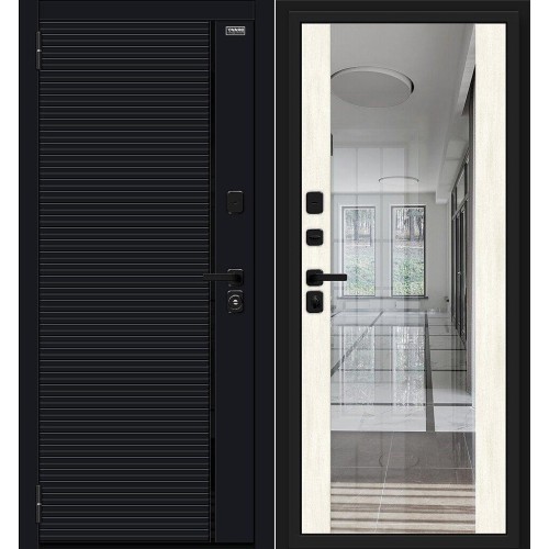 Металлическая Лайнер-3 Total Black/Nordic Oak 205*86 левая