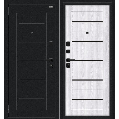 Борн/SBlack Букле черное/Riviera Ice 205*86 левая
