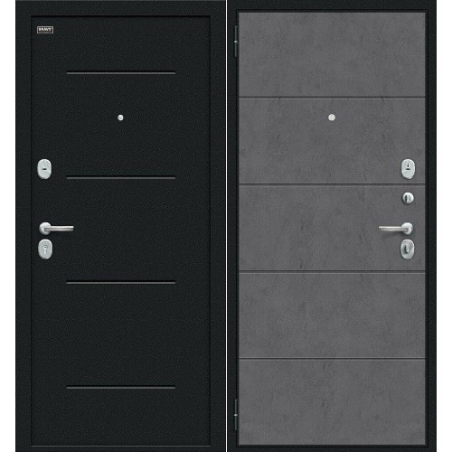 Граффити-1 Инсайд Букле черное/Slate Art 205*86 левая