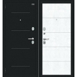 Металлическая Граффити-1 Букле черное/Snow Art 205*86 левая