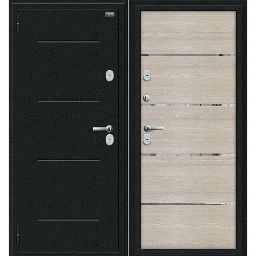 Thermo Лайн Букле черное/Cappuccino Veralinga 205*86 левая