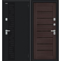 Thermo Техно Декор-2/BChrome Букле черное/Wenge Melinga 205*96 левая