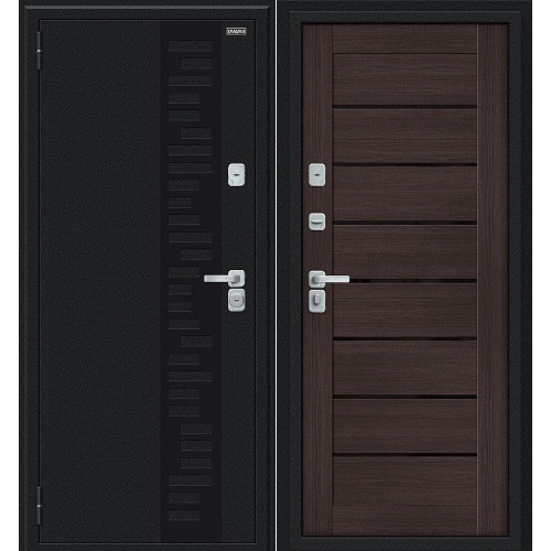 Thermo Техно Декор-2 Букле черное/Wenge Veralinga 205*86 левая