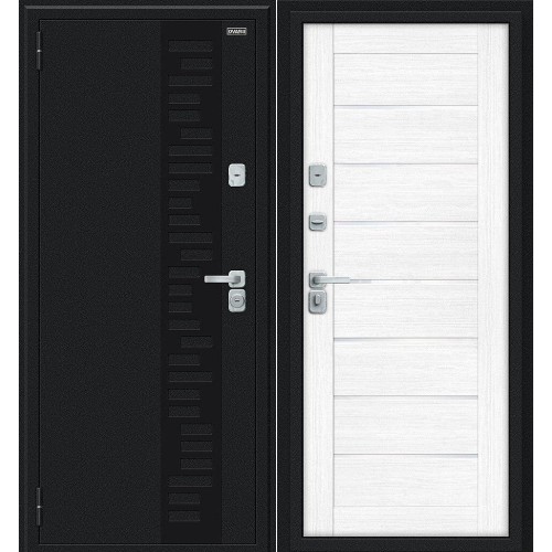 Thermo Техно Декор-2 Букле черное/Snow Melinga 205*86 левая