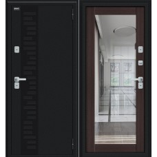 Металлическая входная дверь Thermo Флэш Декор Букле черное/Wenge Veralinga